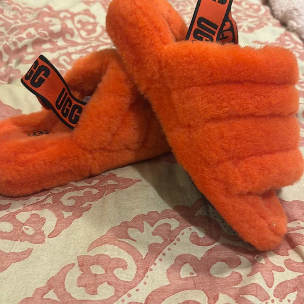 Orange Ugg slippers